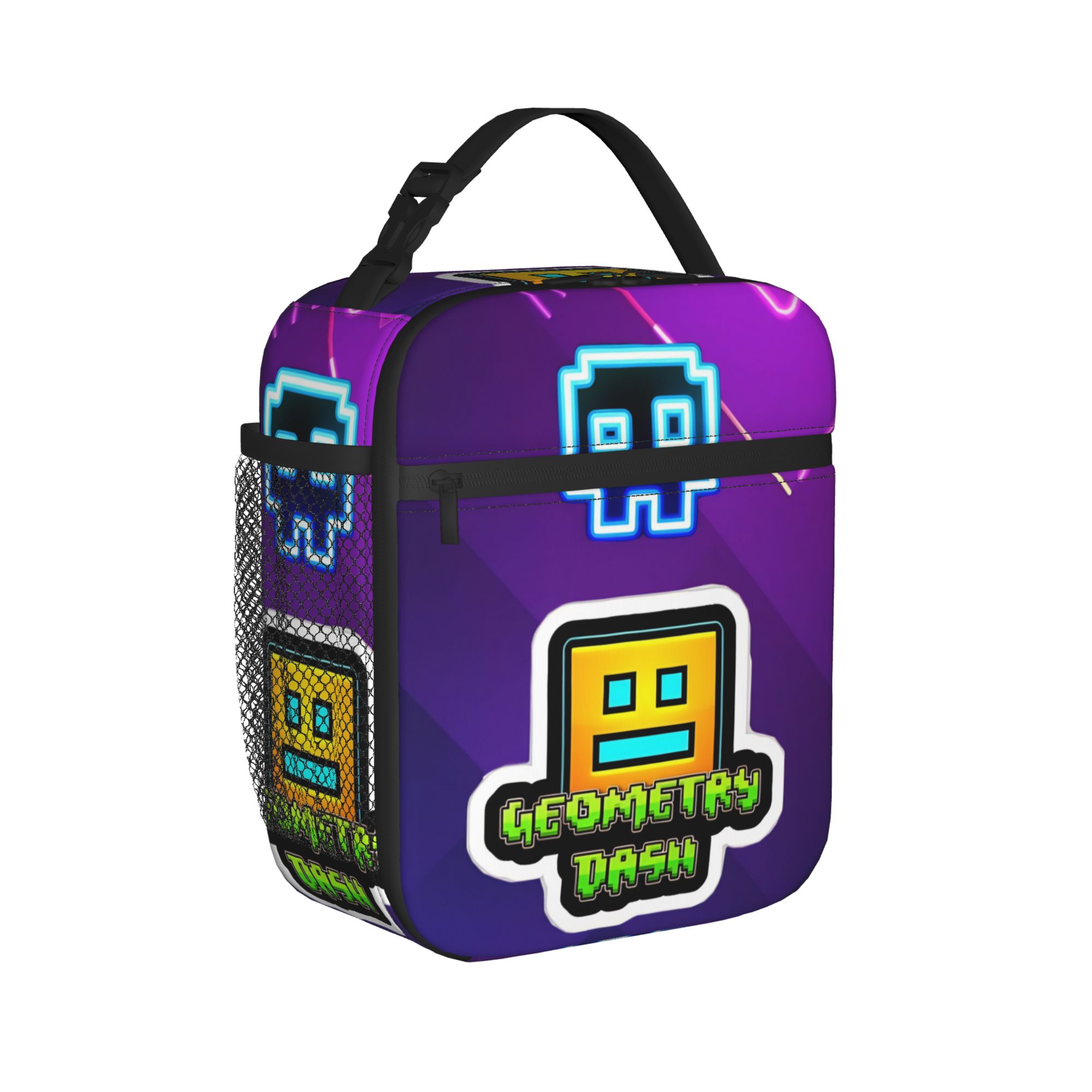 Tote Bag Sublimation - Geometry Dash Insulated Lunch Bags Cooler