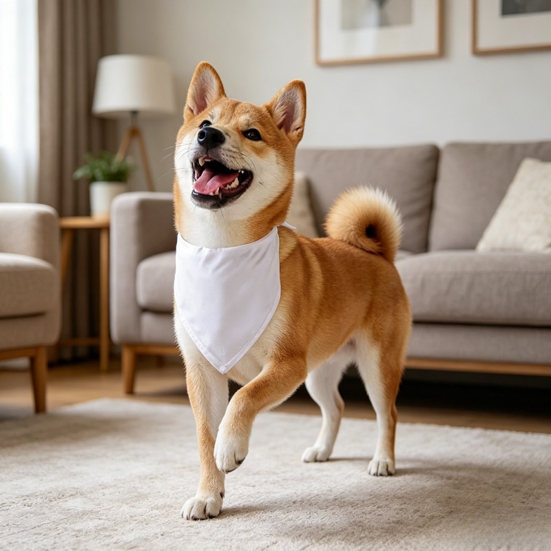 White Dog Bandana Scarf Triang - огляд і ціна Bandana Blank White