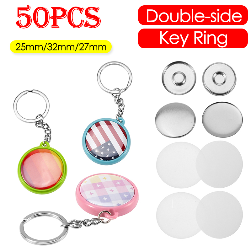 50pcs/Set 25mm 32mm 37mm Doubl - огляд і ціна Button Badge Blank