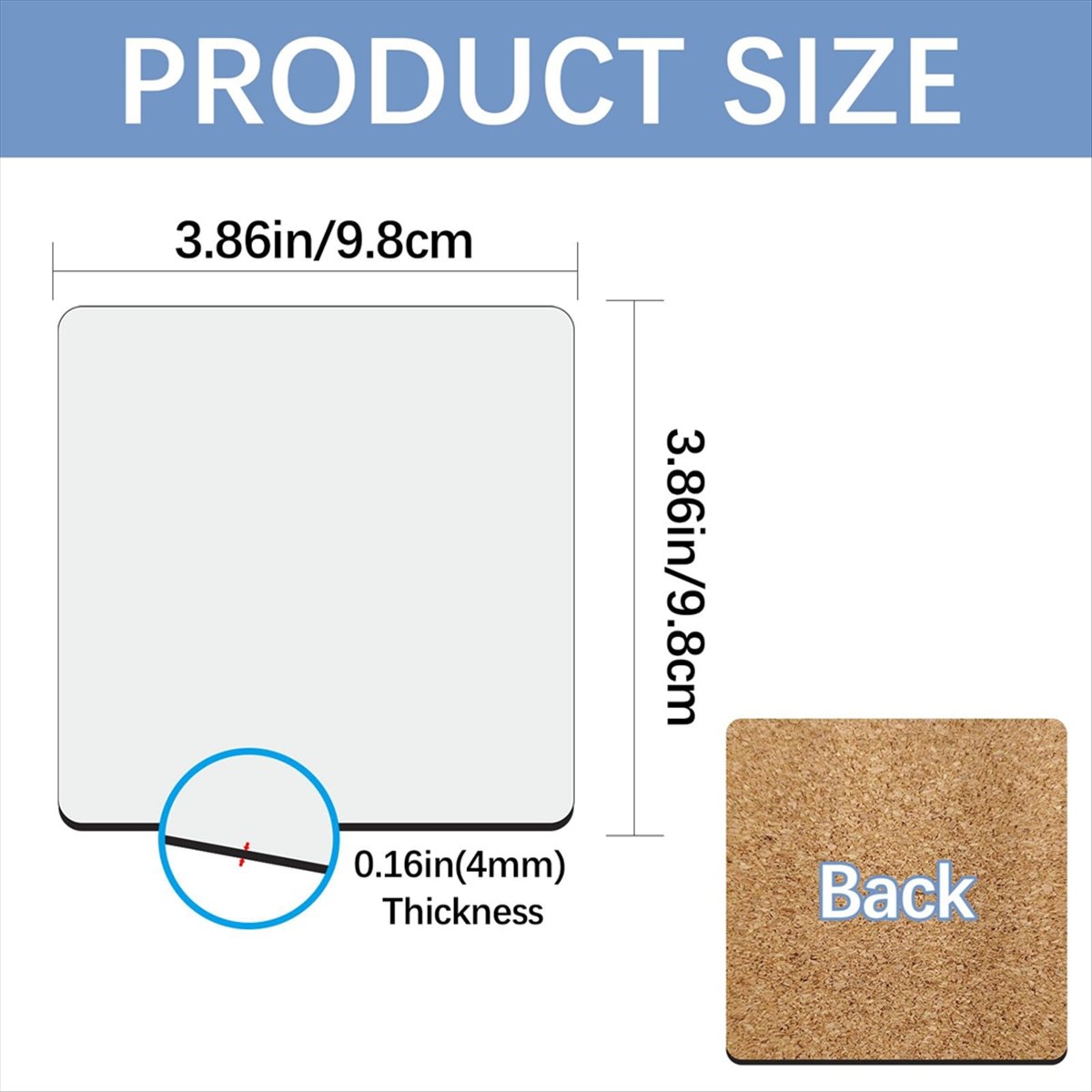 ABYA 30 Pcs Sublimation Square - огляд і ціна Coaster Sublimation Blank