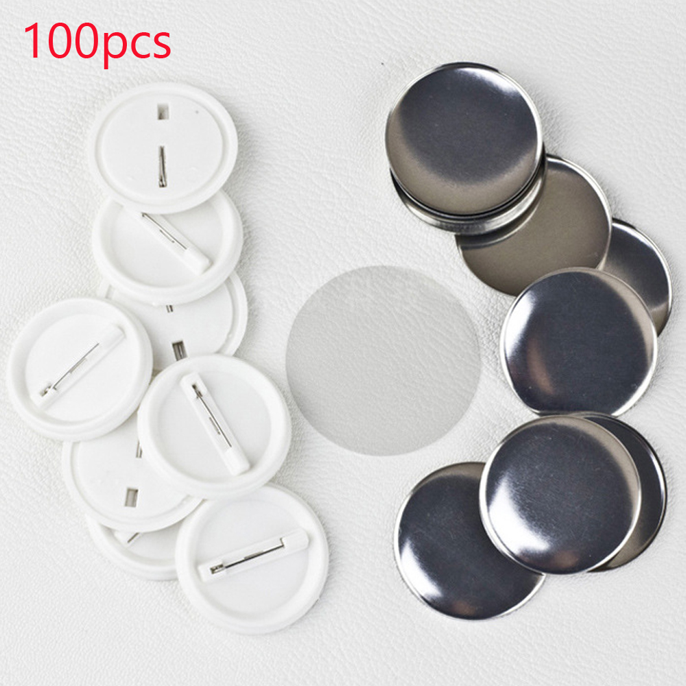 100Pcs/set Plastic Blank Badge - огляд і ціна Button Badge Blank