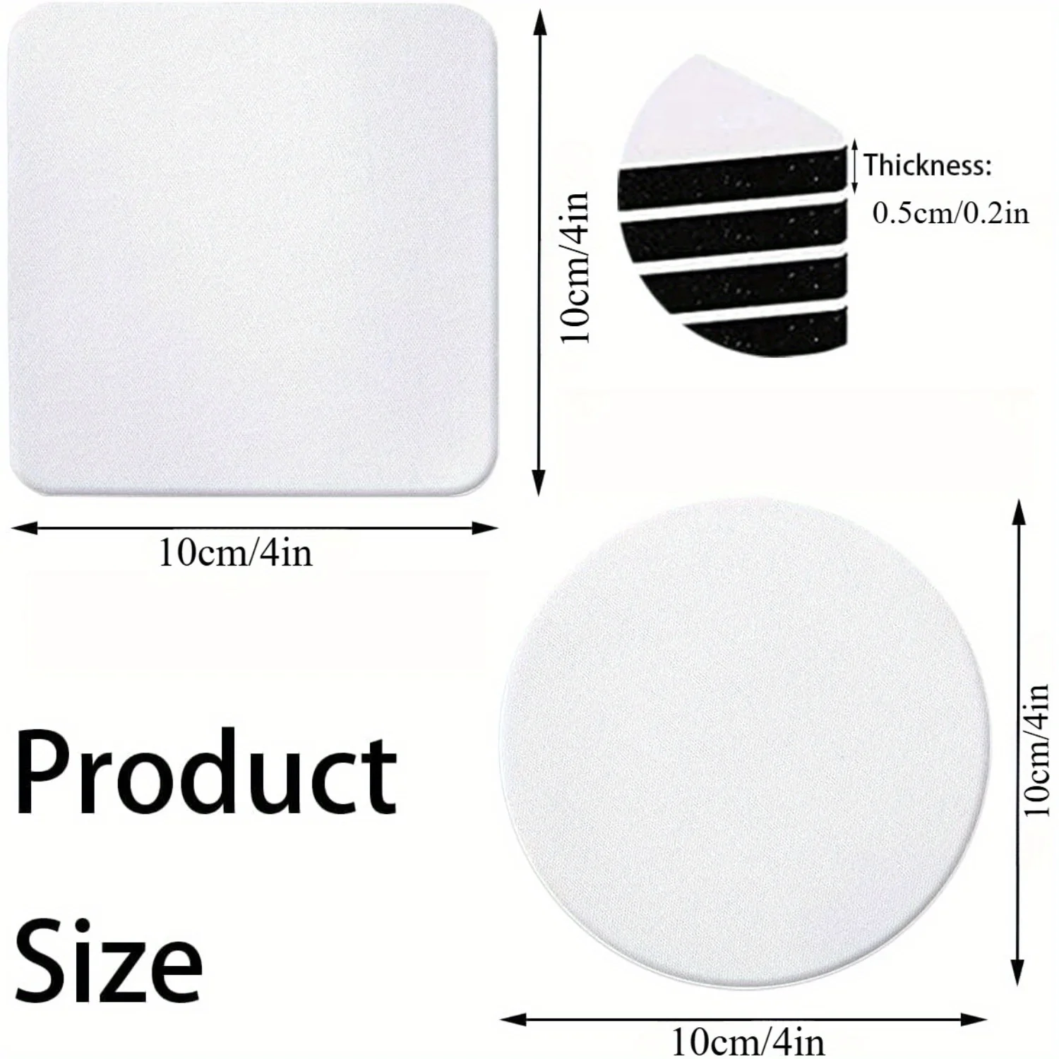 30/50 Pcs Square and Round Sub - огляд і ціна Coaster Sublimation Blank