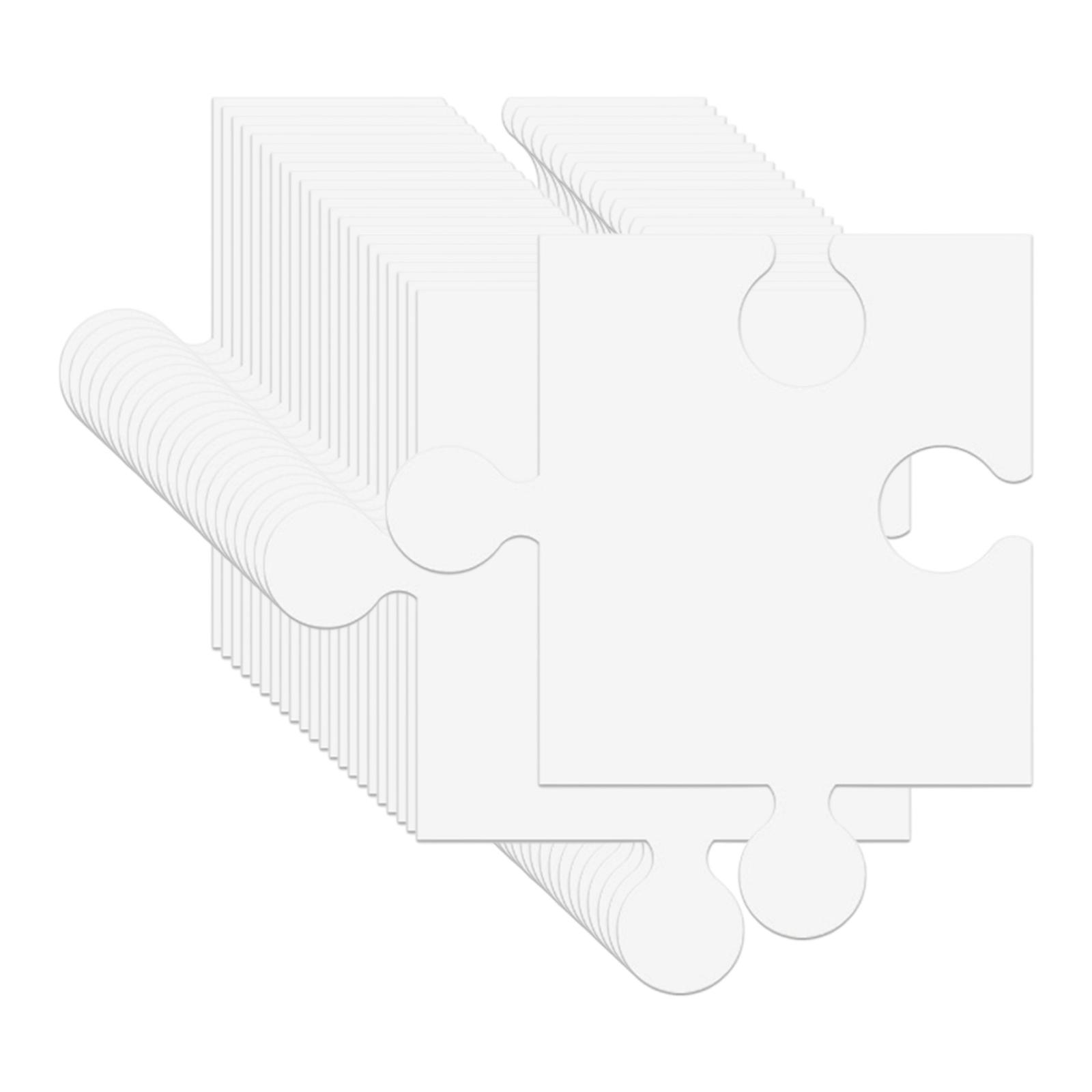 24Pcs White Cardboard Blank Ji - огляд і ціна Puzzle Blank White