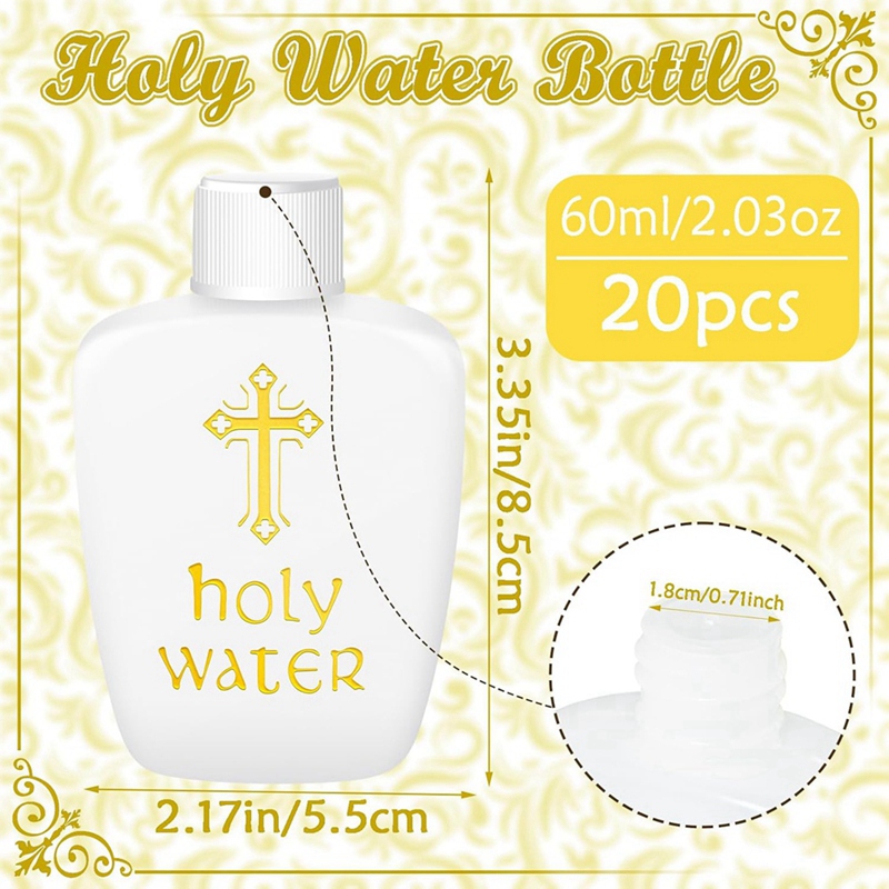 20 Pcs Holy Water Bottles Plas - огляд і ціна Water Bottle Blank