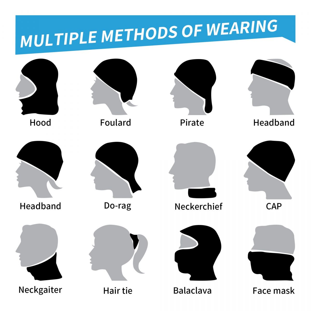 Middle Eastern Keffiyeh Bandan - огляд і ціна Bandana Blank White