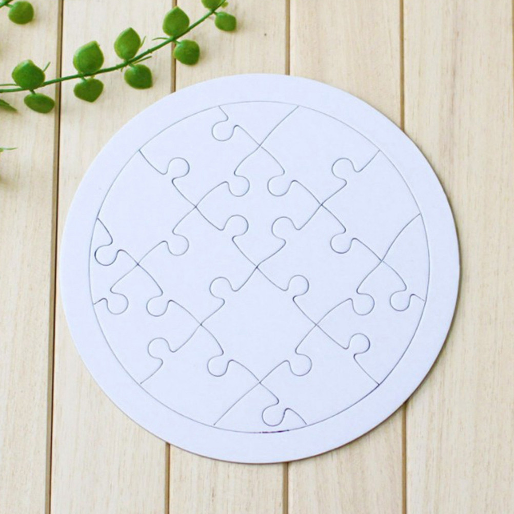 4Pcs Coloring Blank Puzzle Set - огляд і ціна Puzzle Blank White