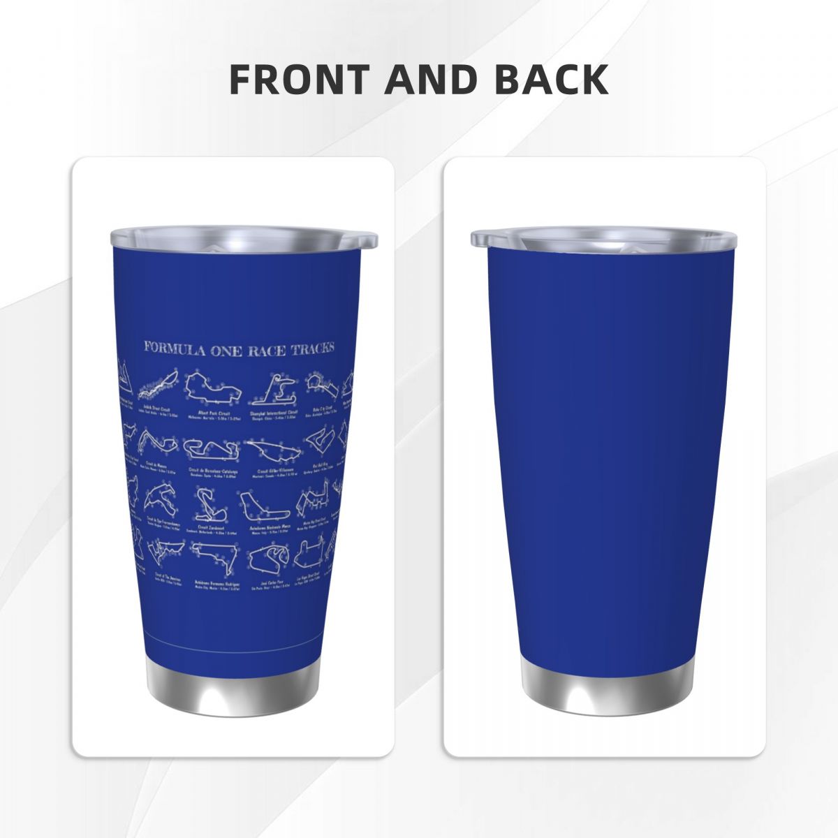 F1 Race Tracks (White Stencil- - огляд і ціна Tumbler 20Oz White